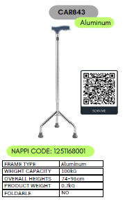 Walking Aid Stick Aluminum CAR843