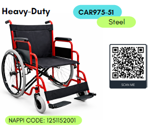 Wheelchair CAR975-51 Heavy-Duty Steel
