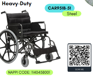 Wheelchair CAR951B-51 Heavy Duty Steel